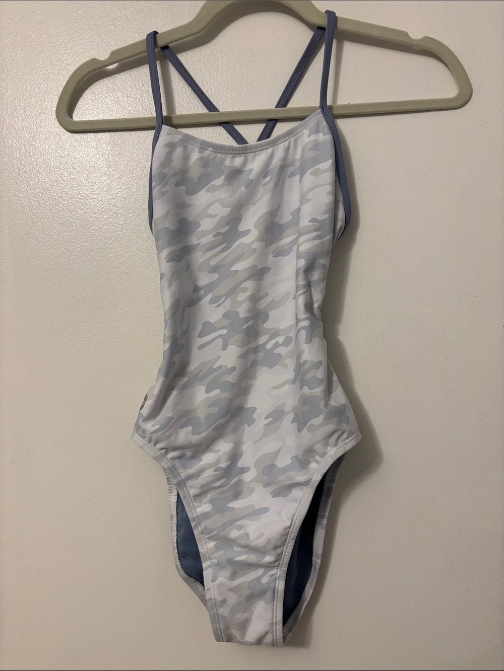 TYR White & Light Gray Camo One-Piece Swimsuit